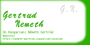 gertrud nemeth business card