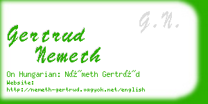 gertrud nemeth business card